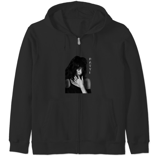 Discover Patti Smith, Patricia black and white Zip Hoodies