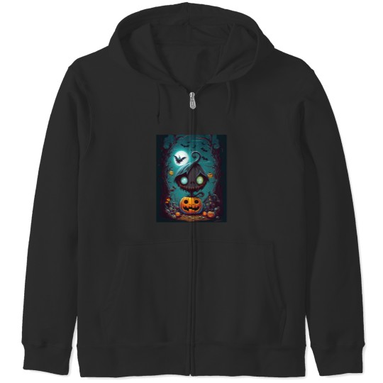 Discover Halloween Bump In The Night Fun 0003 Zip Hoodies