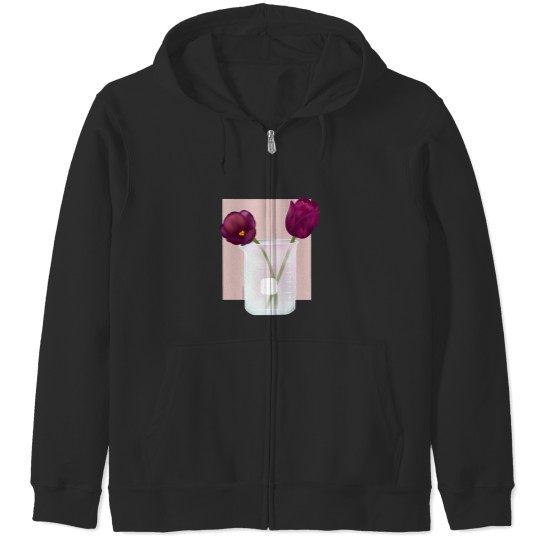 Discover Tulips in Beaker Active Zip Hoodies