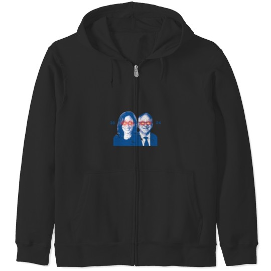 Discover Dark Harris Walz 2024 Active Zip Hoodies
