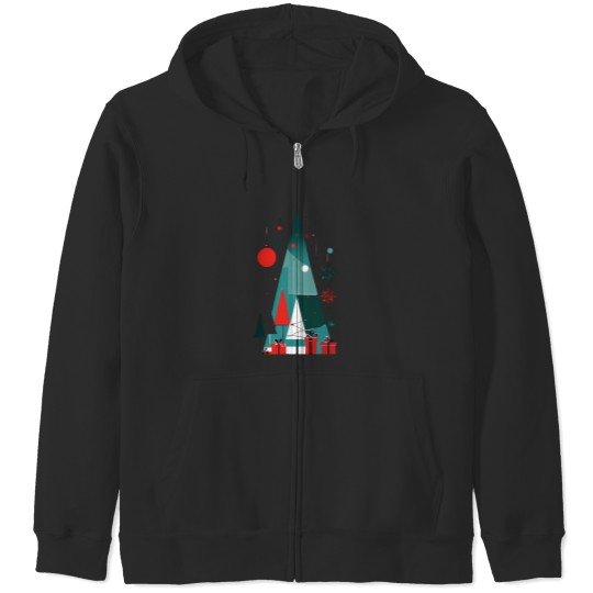 Discover A Shape Christmas Tree Zip Hoodies