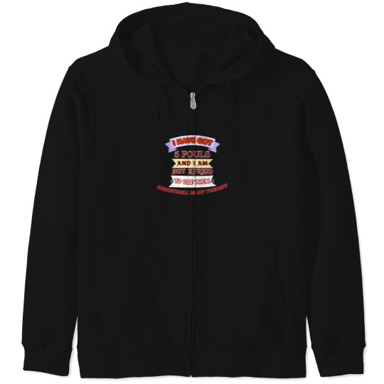 Discover 5 Fouls  No Fear Basketball Therapy Zip Hoodies