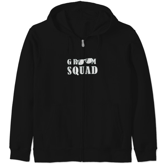 Discover Groom Squad Groomsmen Funny Stag Bachelor Party Zip Hoodies