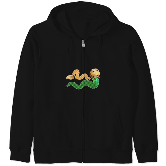 Discover Drawing of Snakes with Clothes for Snakes lovers Zip Hoodies