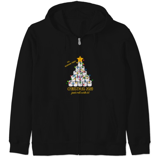 Discover 2020 Funny Quarantine Christmas Toilet Paper Tree Zip Hoodies