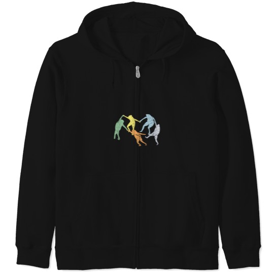 Discover Pastel frog dance Zip Hoodies