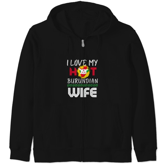 Discover I Love My Hot Burundian Wife Burundi Husband Active Zip Hoodies