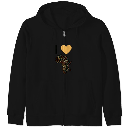 Discover I Love Africa Pays d Afrique in French Zip Hoodies