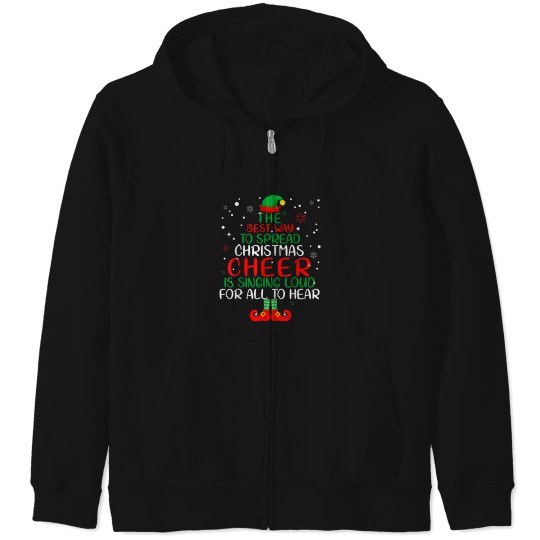Discover Elf The Best Way To Spread Christmas Cheer Zip Hoodies