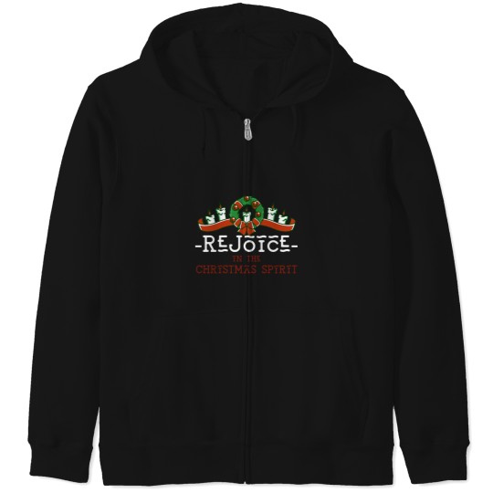 Discover Rejoice in the Christmas Spirit Zip Hoodies