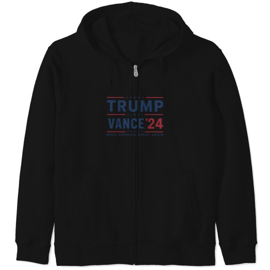 Discover Trump 2024 Zip Hoodies featuring President Trump and JD Vance
