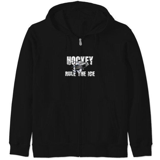 Discover Hockey Rule The Ice Zip Hoodies