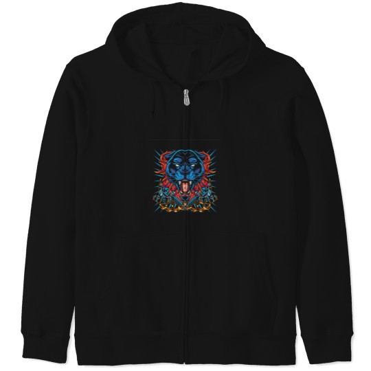Discover Vintage illustrationFitted V-Neck(1) Zip Hoodies