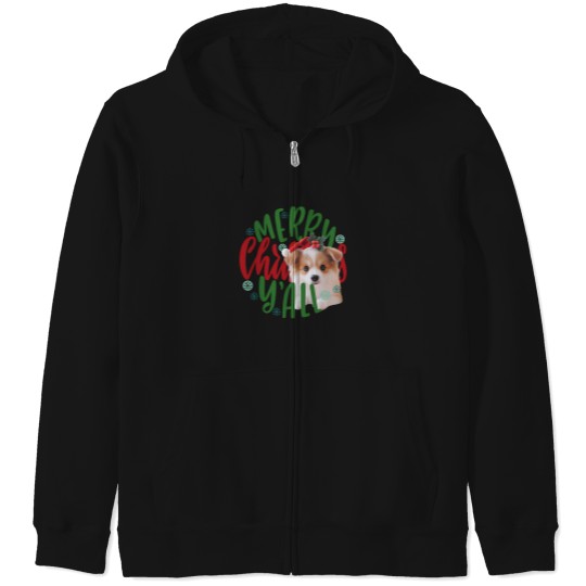 Discover Cute Dog Merry Christmas You All  Brafdesign Zip Hoodies