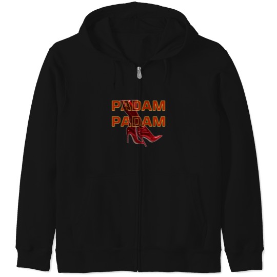 Discover PADAM PADAM Red Fierce Boots Short Sleeve Zip Hoodies