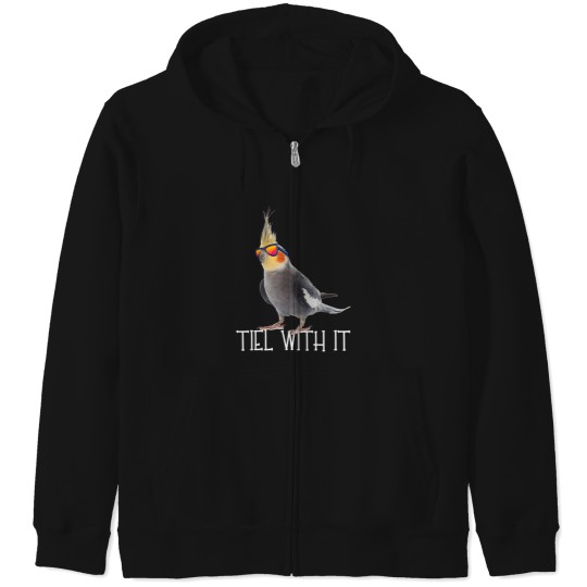 Discover cockatiel - teil with it - grey cockatiel bird owner Zip Hoodies