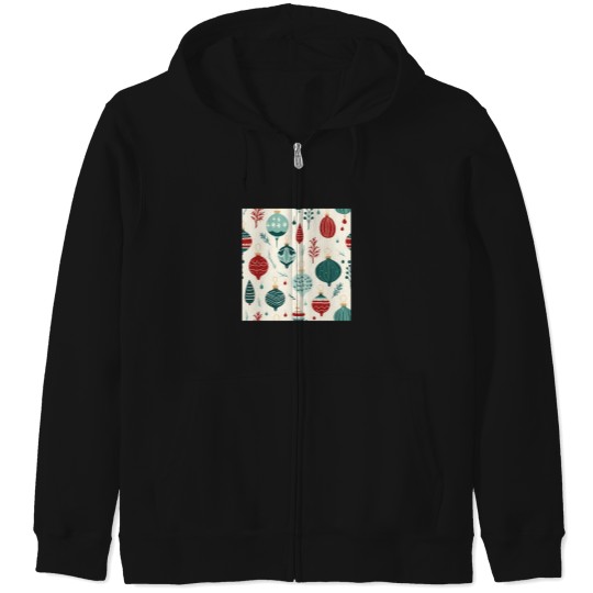 Discover Christmas Decoration Pattern Christmas Tree Balls Zip Hoodies