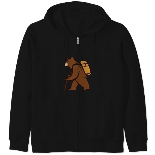 Discover Yosemite National Park Bear Hiker Zip Hoodies