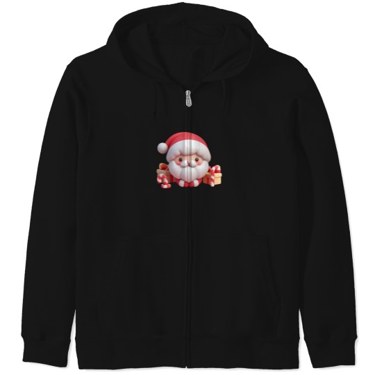 Discover Cute Santa Claus For Christmas Zip Hoodies