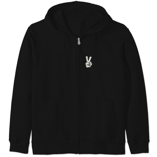 Discover Shinigami Death God Peace Hand Sign Zip Hoodies