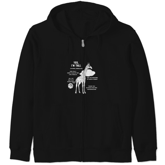Discover Tall Peoples Funny Small Talk Essential Zip Hoodies
