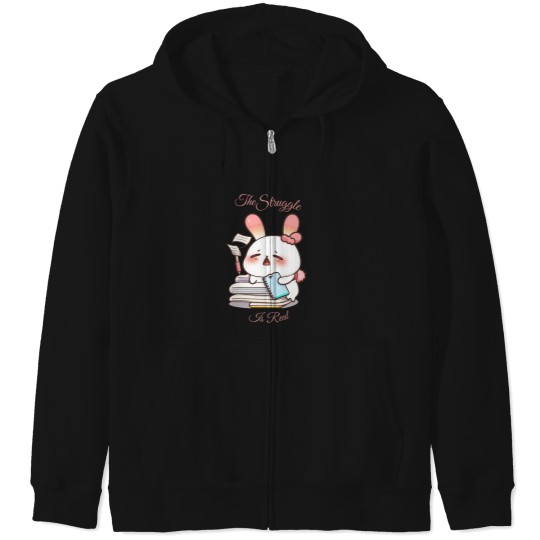 Discover The Struggle is real Zip Hoodies