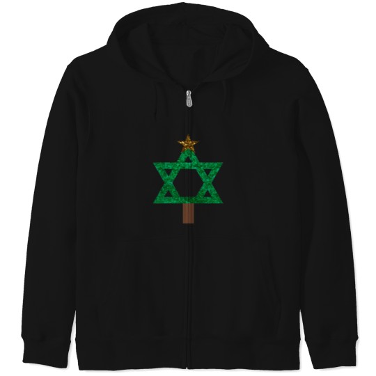 Discover Christmukkah Christmas Tree Zip Hoodies