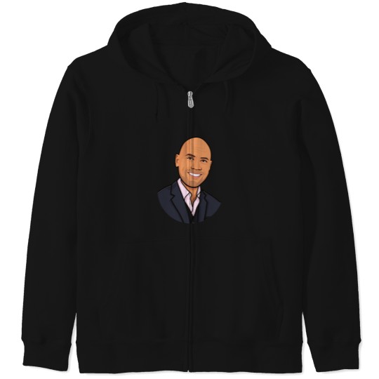 Discover Dwayne Johnson Cartoon Caricature.png Zip Hoodies