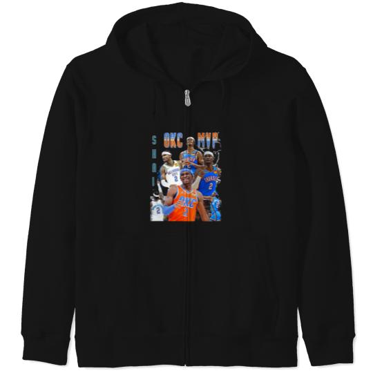 Discover OKC thunder Zip Hoodies SGA Thunder Shai Gilgeous Alexander Zip Hoodies