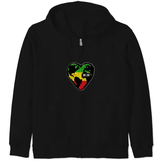 Discover The Bob One Love World Zip Hoodies