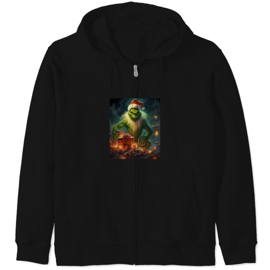 Discover Will the funny character mess up Christmas again Long Zip Hoodies
