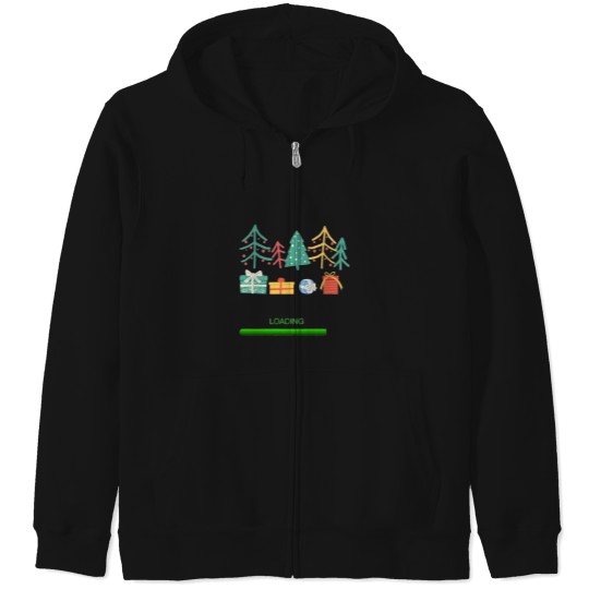 Discover Xmas Loading Zip Hoodies