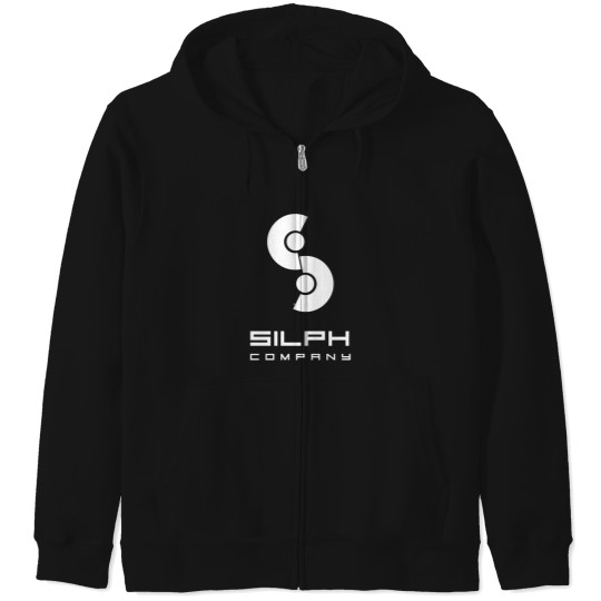 Discover Silph Co. Logo (in White) Zip Hoodies