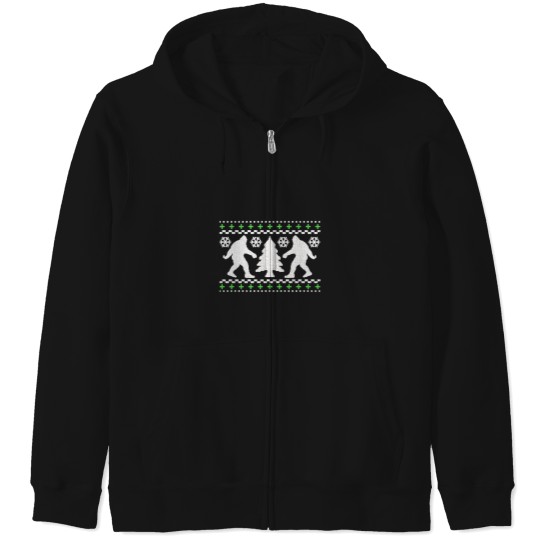 Discover Ugly Holiday BigfootS Christmas Sweater Zip Hoodies