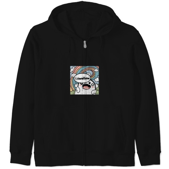 Discover Cute i swallow Zip Hoodies