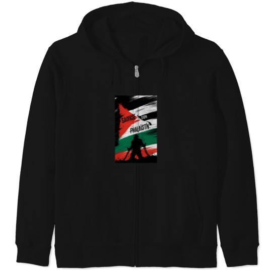 Discover Saoirse Don Phalaistn - United Irish-Palestinian Struggle Zip Hoodies