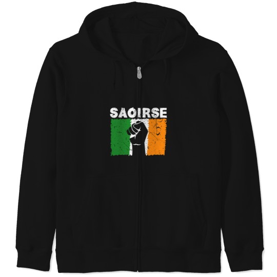 Discover Saoirse Irish Republican Conservative Capitalist Ireland Zip Hoodies