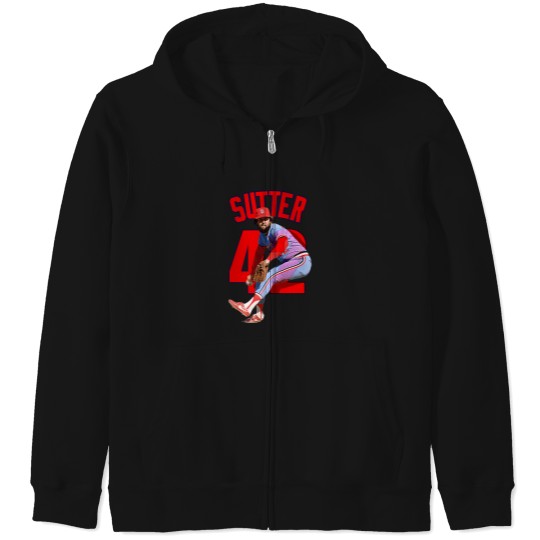 Discover Bruce Sutter Sport Art Graphic Zip Hoodies