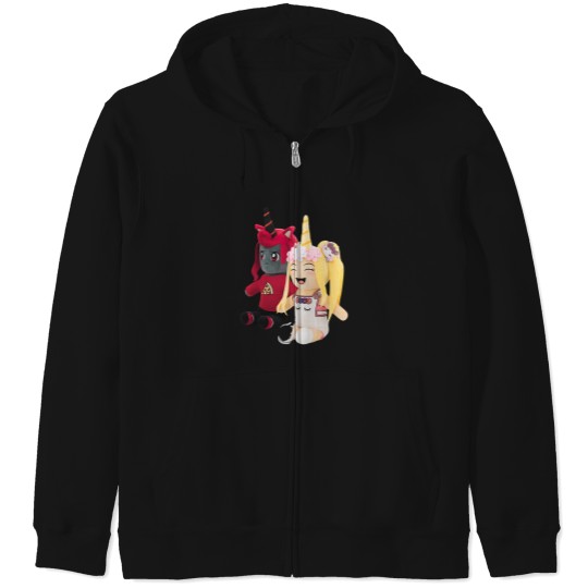 Discover Iamsanna Unicorn Twins Moody 1 Zip Hoodies
