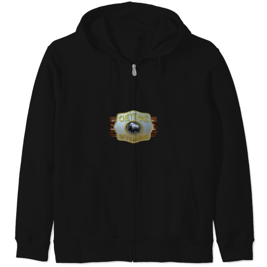 Discover Cheyenne, Wyoming WesternCowboy Belt Buckle Zip Hoodies