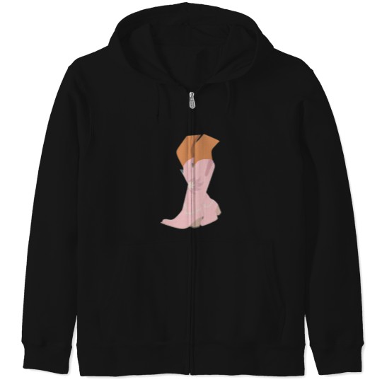Discover Pink Cowgirl Boots Zip Hoodies