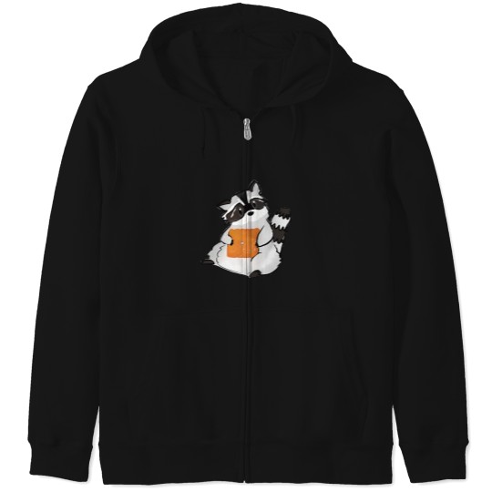 Discover Raccoon Holding A Giant Cheez It Cracker 1711 Zip Hoodies