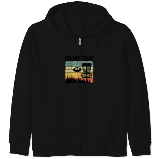 Discover ID Hit That Disc Golf Basket Player Disc Golf 1 Zip Hoodies