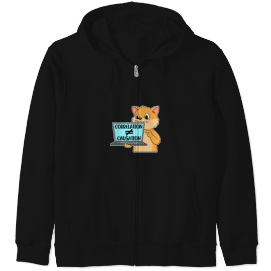 Discover Correlation Causation Funny Data Science Gift Zip Hoodies