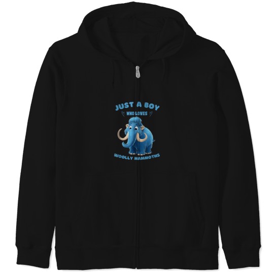 Discover Just A Boy Who Loves Woolly Mammoths Funny Anima Zip Hoodies
