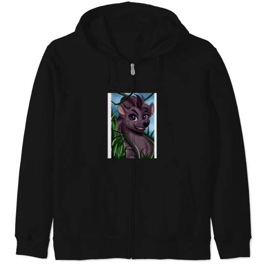 Discover Cartoon Hyena Girl Jasiri Zip Hoodies