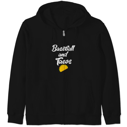 Discover Cute Baseball And Tacos Base Ball Players Zip Hoodies
