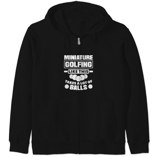 Discover Funny Miniature Golf Zip Hoodie