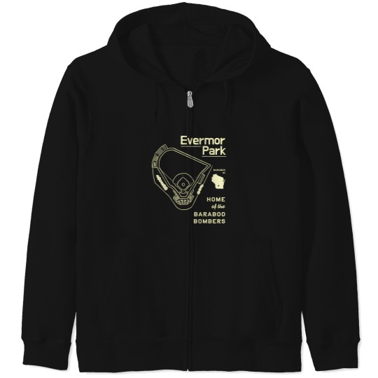 Discover Evermor Park - Home Of The Baraboo Bombers (Light) Zip Hoodies