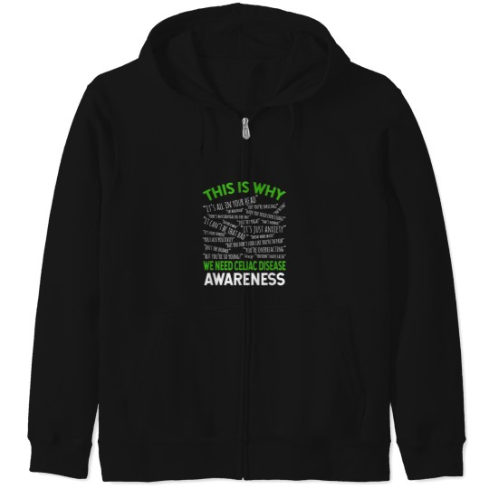 Discover This Is Why We Need Celiac Disease Awareness Zip Hoodies